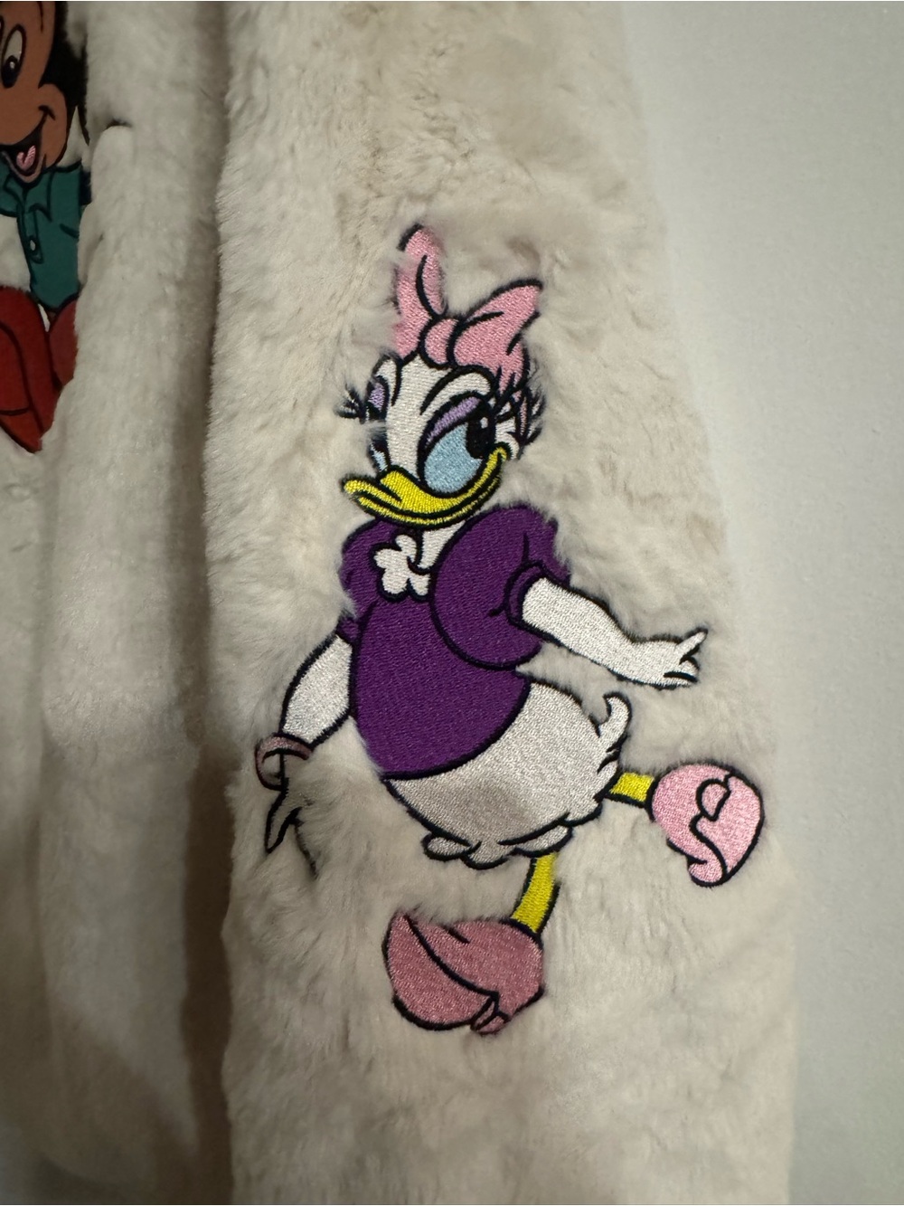 Disney Mickey & Friends Faux Fur Full-Zip Jacket Adult - Picture 5 of 10